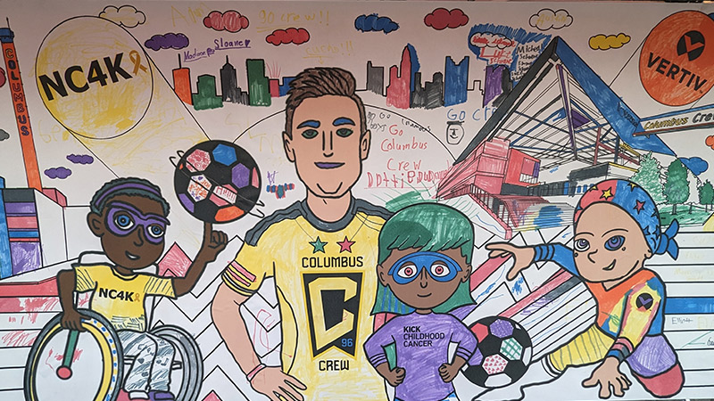 Championing the fight against Childhood Cancer: Vertiv, NC4K, and the Columbus Crew unite for a heart-warming superhero night at Lower.com Field Image